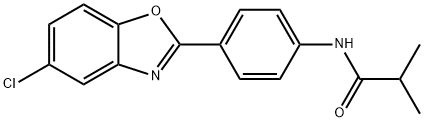 N-[4-(5-chloro-1,3-benzoxazol-2-yl)phenyl]-2-methylpropanamide 结构式