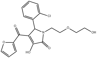 5-(2-chlorophenyl)-4-(2-furoyl)-3-hydroxy-1-[2-(2-hydroxyethoxy)ethyl]-1,5-dihydro-2H-pyrrol-2-one 结构式