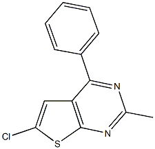 6-chloro-2-methyl-4-phenylthieno[2,3-d]pyrimidine 结构式