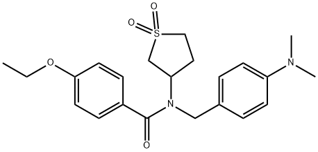 N-[4-(dimethylamino)benzyl]-N-(1,1-dioxidotetrahydro-3-thienyl)-4-ethoxybenzamide 结构式