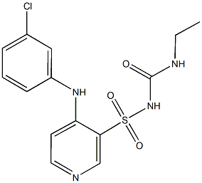 4-(3-chloroanilino)-3-({[(ethylamino)carbonyl]amino}sulfonyl)pyridine 结构式