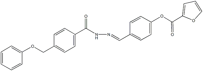 4-{2-[4-(phenoxymethyl)benzoyl]carbohydrazonoyl}phenyl 2-furoate 结构式