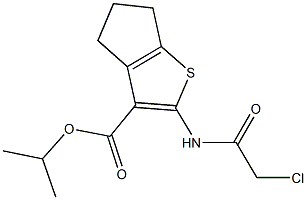 isopropyl 2-[(chloroacetyl)amino]-5,6-dihydro-4H-cyclopenta[b]thiophene-3-carboxylate 结构式