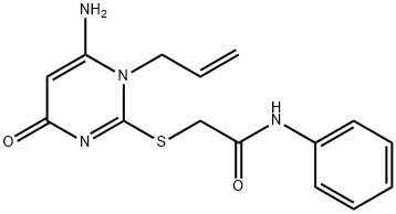 2-[(1-allyl-6-amino-4-oxo-1,4-dihydro-2-pyrimidinyl)sulfanyl]-N-phenylacetamide 结构式