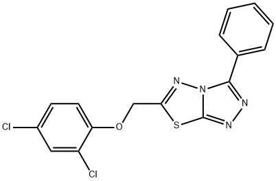 2,4-dichlorophenyl (3-phenyl[1,2,4]triazolo[3,4-b][1,3,4]thiadiazol-6-yl)methyl ether 结构式