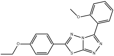 6-(4-ethoxyphenyl)-3-(2-methoxyphenyl)[1,2,4]triazolo[3,4-b][1,3,4]thiadiazole 结构式