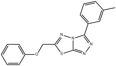 [3-(3-methylphenyl)[1,2,4]triazolo[3,4-b][1,3,4]thiadiazol-6-yl]methyl phenyl ether 结构式