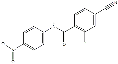 4-cyano-2-fluoro-N-{4-nitrophenyl}benzamide 结构式