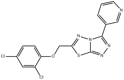 2,4-dichlorophenyl [3-(3-pyridinyl)[1,2,4]triazolo[3,4-b][1,3,4]thiadiazol-6-yl]methyl ether 结构式