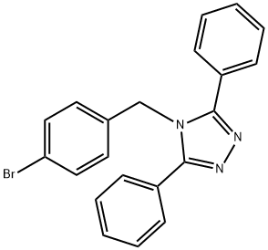 4-(4-bromobenzyl)-3,5-diphenyl-4H-1,2,4-triazole 结构式