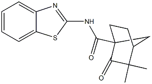 N-(1,3-benzothiazol-2-yl)-3,3-dimethyl-2-oxobicyclo[2.2.1]heptane-1-carboxamide 结构式