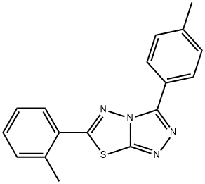 6-(2-methylphenyl)-3-(4-methylphenyl)[1,2,4]triazolo[3,4-b][1,3,4]thiadiazole 结构式