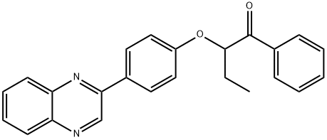 1-phenyl-2-[4-(2-quinoxalinyl)phenoxy]-1-butanone 结构式