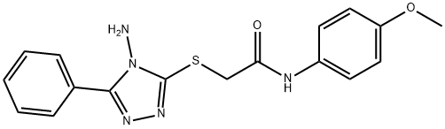 2-[(4-amino-5-phenyl-4H-1,2,4-triazol-3-yl)sulfanyl]-N-(4-methoxyphenyl)acetamide 结构式