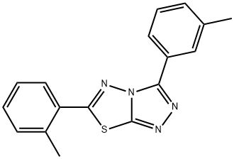 6-(2-methylphenyl)-3-(3-methylphenyl)[1,2,4]triazolo[3,4-b][1,3,4]thiadiazole 结构式