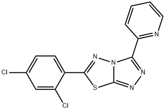 6-(2,4-dichlorophenyl)-3-(2-pyridinyl)[1,2,4]triazolo[3,4-b][1,3,4]thiadiazole 结构式