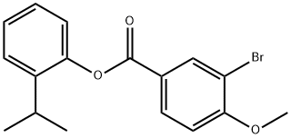 2-isopropylphenyl 3-bromo-4-methoxybenzoate 结构式