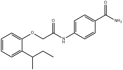 4-{[(2-sec-butylphenoxy)acetyl]amino}benzamide 结构式