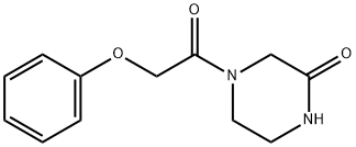 4-(2-苯氧基乙酰基)哌嗪-2-酮 结构式