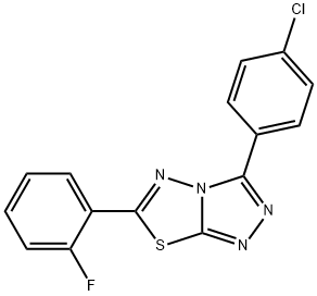 3-(4-chlorophenyl)-6-(2-fluorophenyl)[1,2,4]triazolo[3,4-b][1,3,4]thiadiazole 结构式