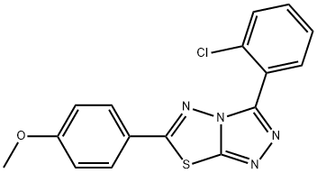 4-[3-(2-chlorophenyl)[1,2,4]triazolo[3,4-b][1,3,4]thiadiazol-6-yl]phenyl methyl ether 结构式