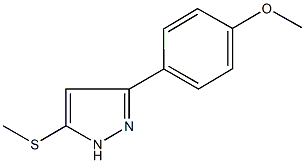 3-(4-甲氧基苯基)-5-(甲硫基)-1H-吡唑 结构式