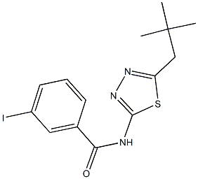 3-iodo-N-(5-neopentyl-1,3,4-thiadiazol-2-yl)benzamide 结构式