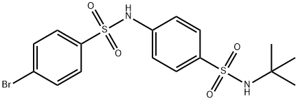 4-{[(4-bromophenyl)sulfonyl]amino}-N-(tert-butyl)benzenesulfonamide 结构式