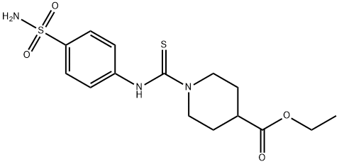 ethyl 1-{[4-(aminosulfonyl)anilino]carbothioyl}-4-piperidinecarboxylate 结构式