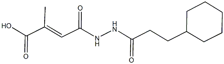 4-[2-(3-cyclohexylpropanoyl)hydrazino]-2-methyl-4-oxo-2-butenoic acid 结构式