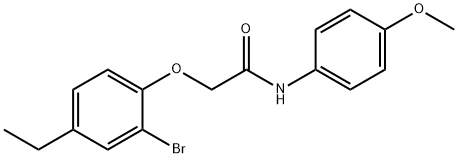 2-(2-bromo-4-ethylphenoxy)-N-(4-methoxyphenyl)acetamide 结构式