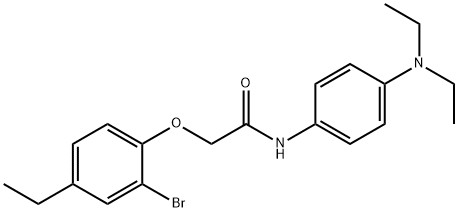 2-(2-bromo-4-ethylphenoxy)-N-[4-(diethylamino)phenyl]acetamide 结构式