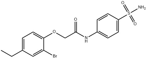 N-[4-(aminosulfonyl)phenyl]-2-(2-bromo-4-ethylphenoxy)acetamide 结构式