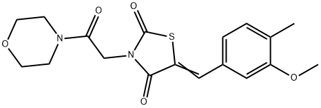 5-(3-methoxy-4-methylbenzylidene)-3-[2-(4-morpholinyl)-2-oxoethyl]-1,3-thiazolidine-2,4-dione 结构式