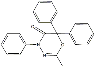 2-methyl-4,6,6-triphenyl-4H-1,3,4-oxadiazin-5(6H)-one 结构式