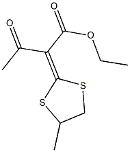 ethyl 2-(4-methyl-1,3-dithiolan-2-ylidene)-3-oxobutanoate 结构式