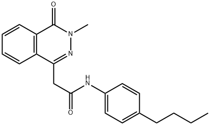 N-(4-butylphenyl)-2-(3-methyl-4-oxo-3,4-dihydro-1-phthalazinyl)acetamide 结构式