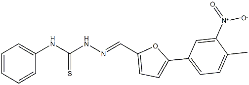 5-{3-nitro-4-methylphenyl}-2-furaldehyde N-phenylthiosemicarbazone 结构式