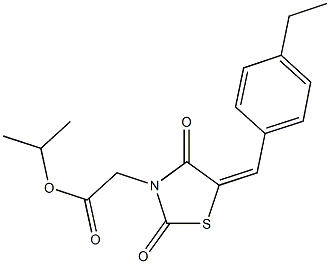 isopropyl [5-(4-ethylbenzylidene)-2,4-dioxo-1,3-thiazolidin-3-yl]acetate 结构式