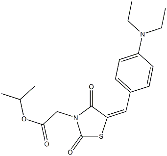 isopropyl {5-[4-(diethylamino)benzylidene]-2,4-dioxo-1,3-thiazolidin-3-yl}acetate 结构式