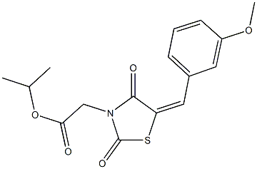 isopropyl [5-(3-methoxybenzylidene)-2,4-dioxo-1,3-thiazolidin-3-yl]acetate 结构式