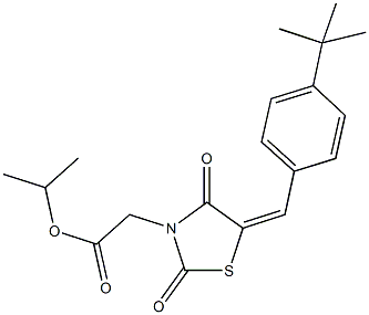 isopropyl [5-(4-tert-butylbenzylidene)-2,4-dioxo-1,3-thiazolidin-3-yl]acetate 结构式