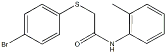 2-[(4-bromophenyl)sulfanyl]-N-(2-methylphenyl)acetamide 结构式