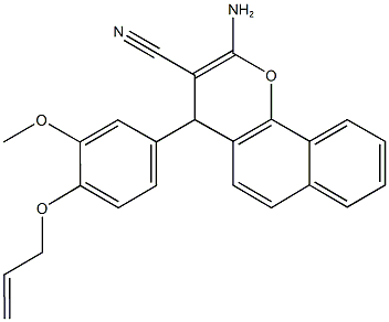4-[4-(allyloxy)-3-methoxyphenyl]-2-amino-4H-benzo[h]chromene-3-carbonitrile 结构式
