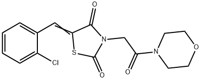 5-(2-chlorobenzylidene)-3-[2-(4-morpholinyl)-2-oxoethyl]-1,3-thiazolidine-2,4-dione 结构式