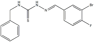 3-bromo-4-fluorobenzaldehyde N-benzylthiosemicarbazone 结构式