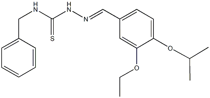 3-ethoxy-4-isopropoxybenzaldehyde N-benzylthiosemicarbazone 结构式