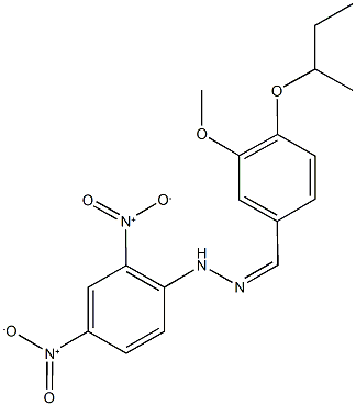 4-sec-butoxy-3-methoxybenzaldehyde {2,4-dinitrophenyl}hydrazone 结构式