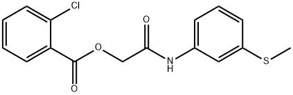 2-[3-(methylsulfanyl)anilino]-2-oxoethyl 2-chlorobenzoate 结构式