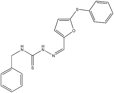 5-(phenylsulfanyl)-2-furaldehyde N-benzylthiosemicarbazone 结构式